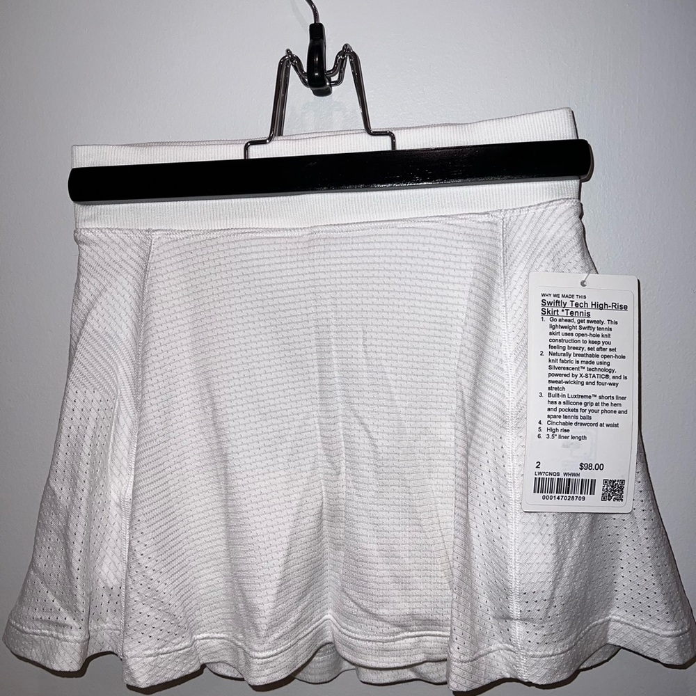 Lululemon Swiftly Tech High-Rise Skirt WHT